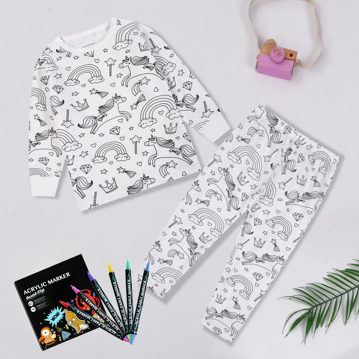KleurPyjama™ Kreatieve Graffiti Pyjama Set