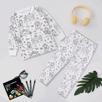 KleurPyjama™ Kreatieve Graffiti Pyjama Set