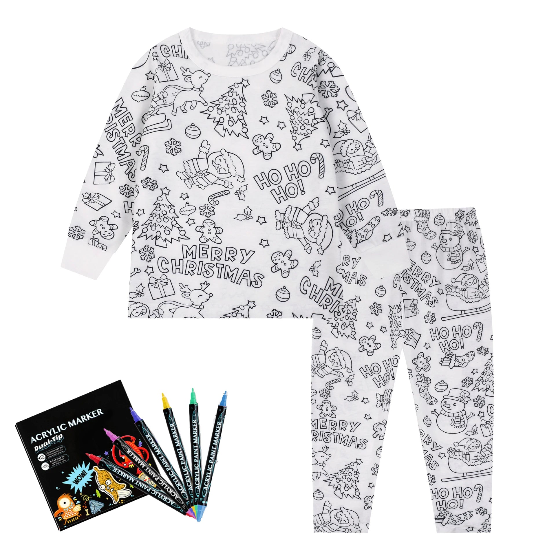 KleurPyjama™ Kreatieve Graffiti Pyjama Set