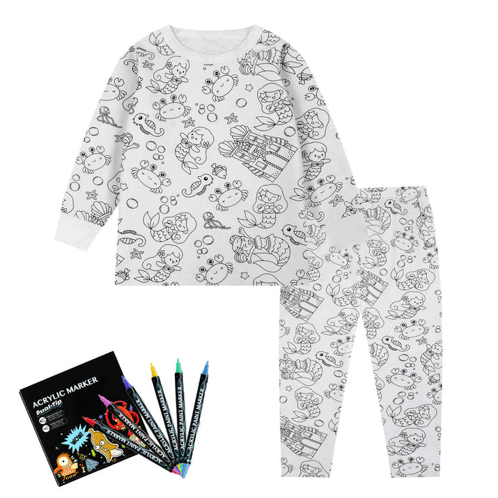 KleurPyjama™ Kreatieve Graffiti Pyjama Set