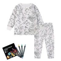 KleurPyjama™ Kreatieve Graffiti Pyjama Set
