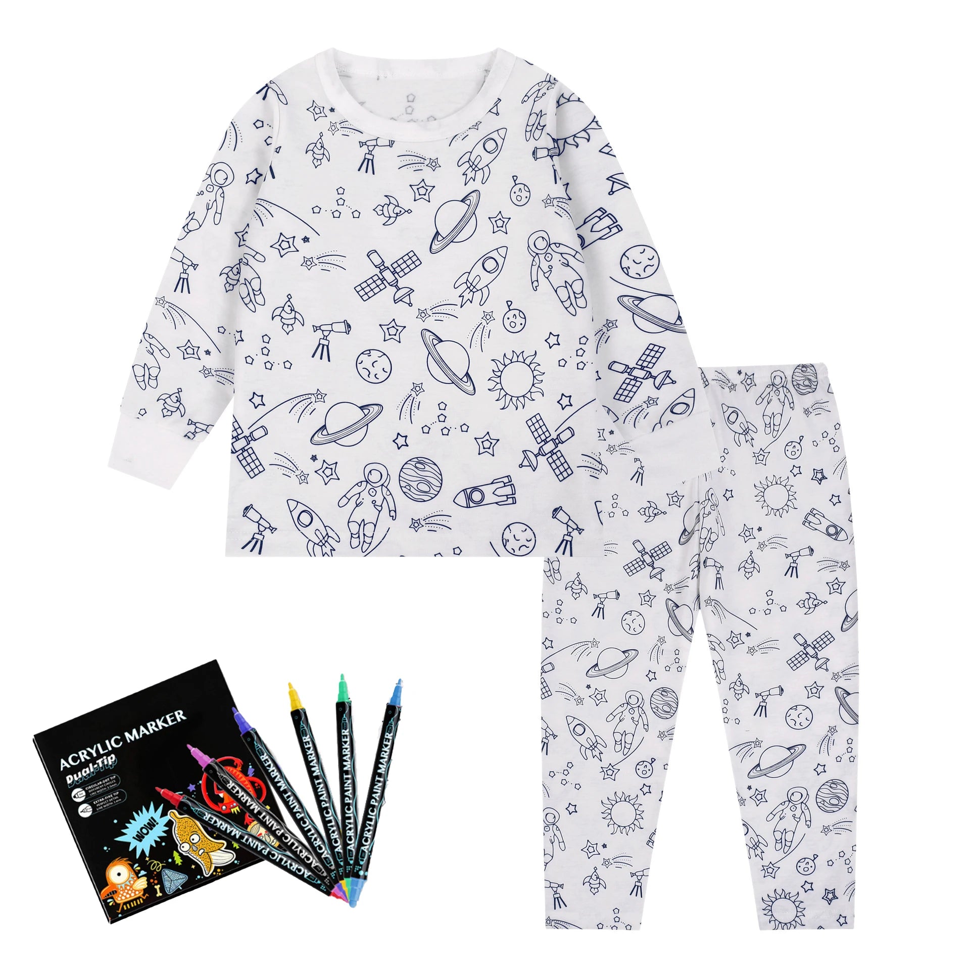 KleurPyjama™ Kreatieve Graffiti Pyjama Set