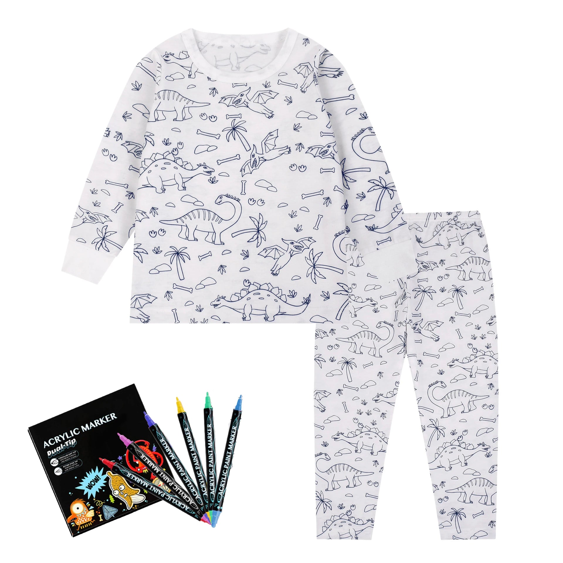 KleurPyjama™ Kreatieve Graffiti Pyjama Set