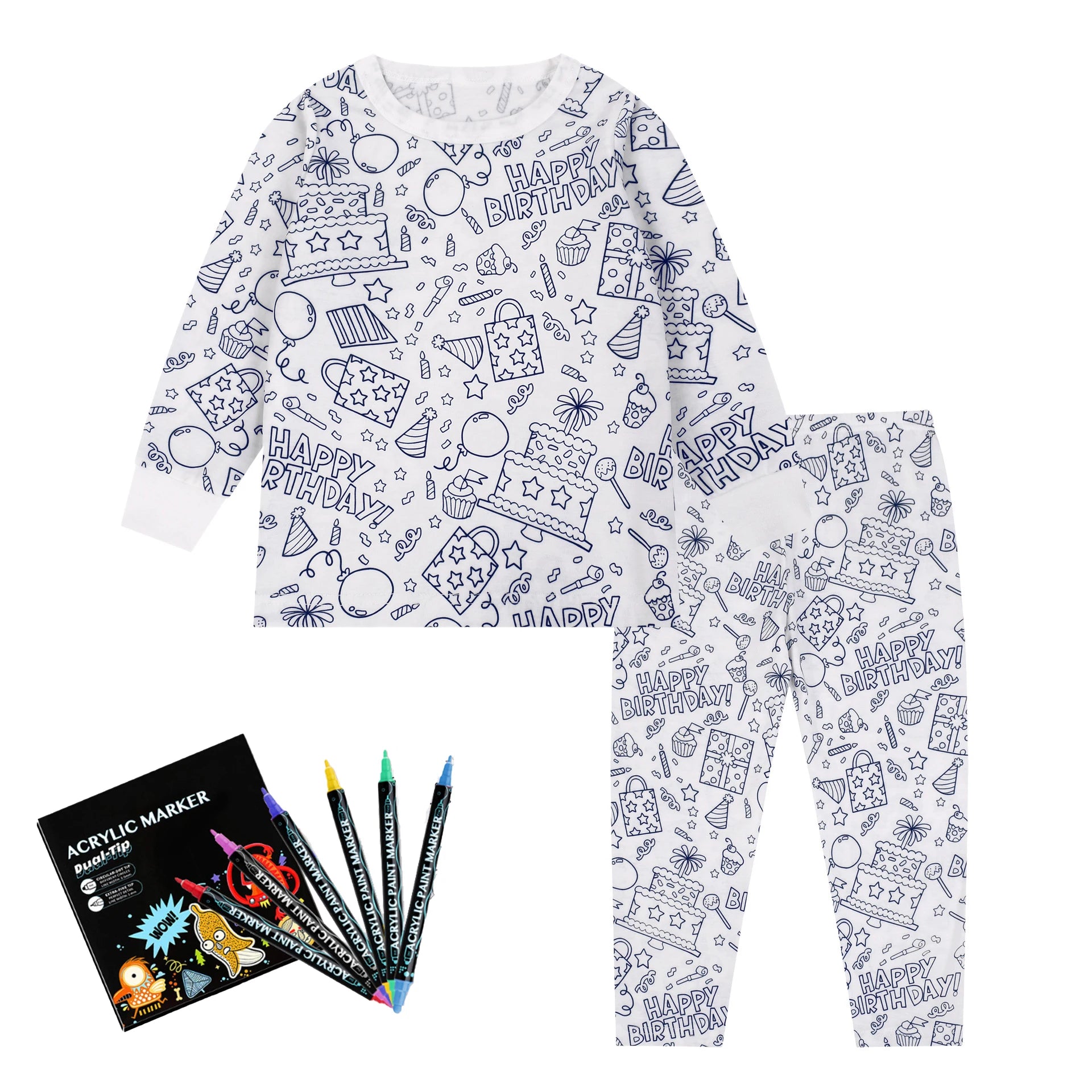 KleurPyjama™ Kreatieve Graffiti Pyjama Set